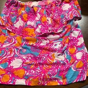 Lilly Pulitzer ruffled tube top